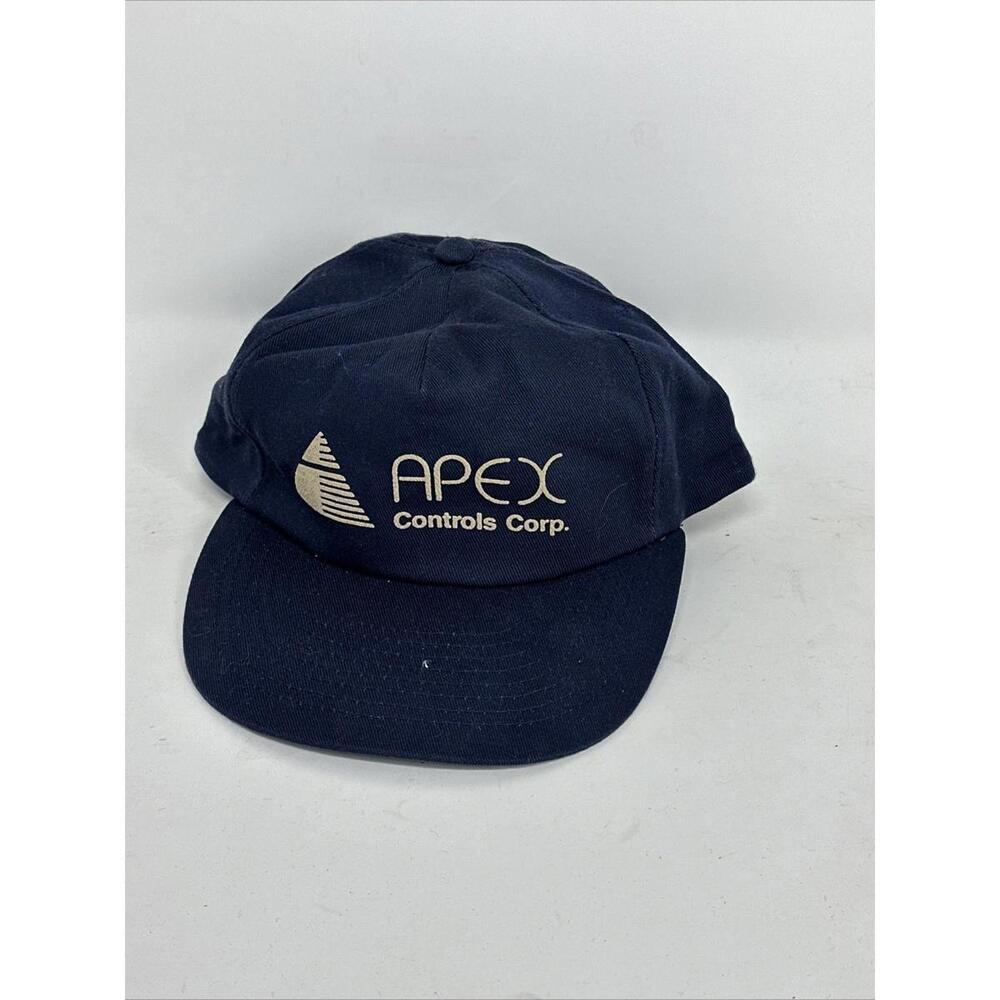 Vintage 90's Apex Controls Corp. HVAC Snapback Hat Cap Blue Adjustable